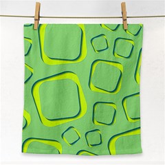 Shapes Green Lime Abstract Wallpaper Face Towel by Mariart