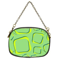 Shapes Green Lime Abstract Wallpaper Chain Purses (two Sides)  by Mariart