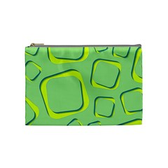 Shapes Green Lime Abstract Wallpaper Cosmetic Bag (medium)  by Mariart