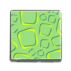 Shapes Green Lime Abstract Wallpaper Memory Card Reader (square) by Mariart