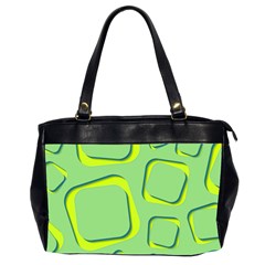 Shapes Green Lime Abstract Wallpaper Office Handbags (2 Sides) 