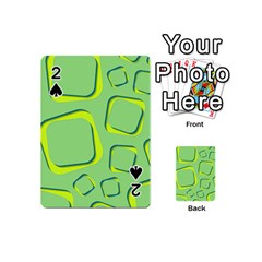 Shapes Green Lime Abstract Wallpaper Playing Cards 54 (mini) 