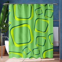 Shapes Green Lime Abstract Wallpaper Shower Curtain 60  X 72  (medium)  by Mariart