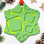 Shapes Green Lime Abstract Wallpaper Ornament (Snowflake) Front