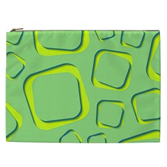 Shapes Green Lime Abstract Wallpaper Cosmetic Bag (xxl)  by Mariart