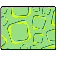 Shapes Green Lime Abstract Wallpaper Double Sided Fleece Blanket (medium) 