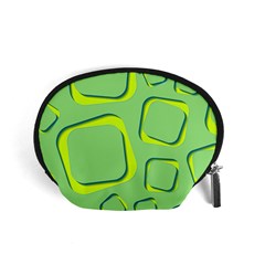 Shapes Green Lime Abstract Wallpaper Accessory Pouches (small)  by Mariart