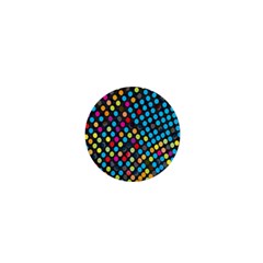 Polkadot Rainbow Colorful Polka Circle Line Light 1  Mini Buttons by Mariart