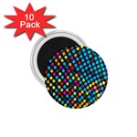 Polkadot Rainbow Colorful Polka Circle Line Light 1.75  Magnets (10 pack)  Front