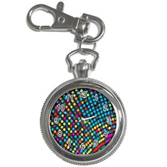 Polkadot Rainbow Colorful Polka Circle Line Light Key Chain Watches by Mariart