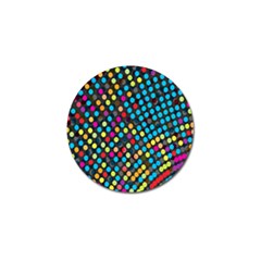 Polkadot Rainbow Colorful Polka Circle Line Light Golf Ball Marker (10 Pack) by Mariart