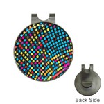 Polkadot Rainbow Colorful Polka Circle Line Light Hat Clips with Golf Markers Front