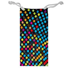 Polkadot Rainbow Colorful Polka Circle Line Light Jewelry Bag by Mariart