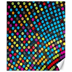 Polkadot Rainbow Colorful Polka Circle Line Light Canvas 8  X 10  by Mariart