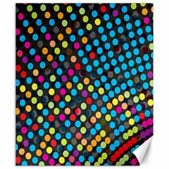 Polkadot Rainbow Colorful Polka Circle Line Light Canvas 20  X 24   by Mariart