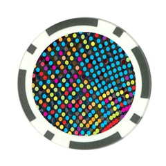 Polkadot Rainbow Colorful Polka Circle Line Light Poker Chip Card Guard by Mariart