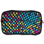 Polkadot Rainbow Colorful Polka Circle Line Light Toiletries Bags Front