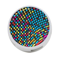 Polkadot Rainbow Colorful Polka Circle Line Light 4-port Usb Hub (two Sides)  by Mariart