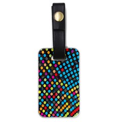 Polkadot Rainbow Colorful Polka Circle Line Light Luggage Tags (one Side)  by Mariart