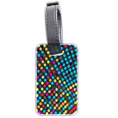 Polkadot Rainbow Colorful Polka Circle Line Light Luggage Tags (two Sides) by Mariart