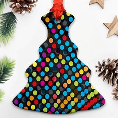 Polkadot Rainbow Colorful Polka Circle Line Light Christmas Tree Ornament (two Sides) by Mariart