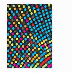 Polkadot Rainbow Colorful Polka Circle Line Light Large Garden Flag (two Sides) by Mariart