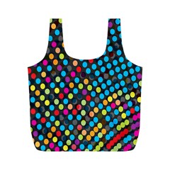 Polkadot Rainbow Colorful Polka Circle Line Light Full Print Recycle Bags (m)  by Mariart