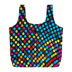 Polkadot Rainbow Colorful Polka Circle Line Light Full Print Recycle Bags (l)  by Mariart