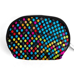 Polkadot Rainbow Colorful Polka Circle Line Light Accessory Pouches (medium) 