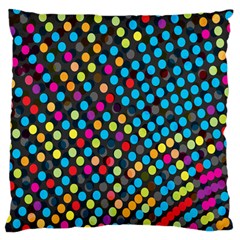 Polkadot Rainbow Colorful Polka Circle Line Light Standard Flano Cushion Case (one Side)