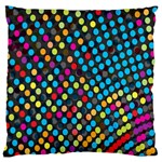 Polkadot Rainbow Colorful Polka Circle Line Light Standard Flano Cushion Case (One Side) Front