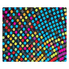 Polkadot Rainbow Colorful Polka Circle Line Light Double Sided Flano Blanket (small)  by Mariart