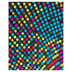 Polkadot Rainbow Colorful Polka Circle Line Light Drawstring Bag (small)