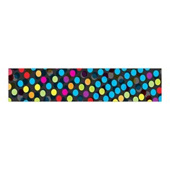 Polkadot Rainbow Colorful Polka Circle Line Light Velvet Scrunchie by Mariart