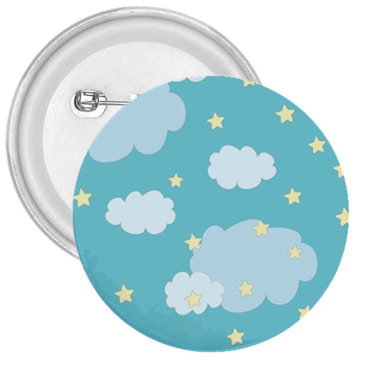 Stellar Cloud Blue Sky Star 3  Buttons