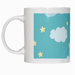 Stellar Cloud Blue Sky Star White Mugs by Mariart