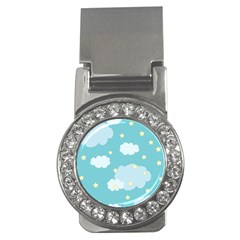 Stellar Cloud Blue Sky Star Money Clips (cz) 