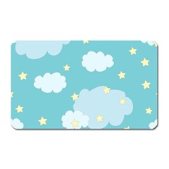 Stellar Cloud Blue Sky Star Magnet (rectangular)