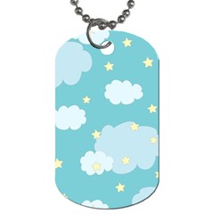 Stellar Cloud Blue Sky Star Dog Tag (one Side) by Mariart