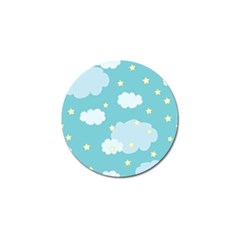 Stellar Cloud Blue Sky Star Golf Ball Marker (10 Pack)