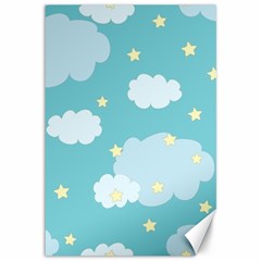 Stellar Cloud Blue Sky Star Canvas 12  X 18   by Mariart