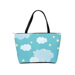 Stellar Cloud Blue Sky Star Shoulder Handbags Back