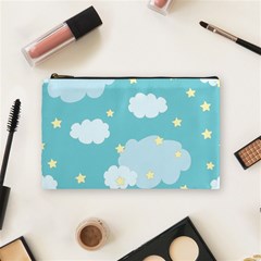 Stellar Cloud Blue Sky Star Cosmetic Bag (medium) 