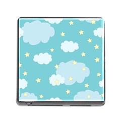 Stellar Cloud Blue Sky Star Memory Card Reader (square)