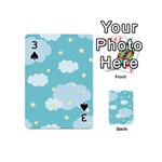 Stellar Cloud Blue Sky Star Playing Cards 54 (Mini)  Front - Spade3