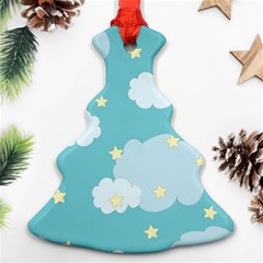 Stellar Cloud Blue Sky Star Ornament (christmas Tree)  by Mariart