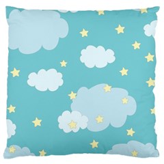 Stellar Cloud Blue Sky Star Large Cushion Case (one Side)