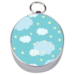 Stellar Cloud Blue Sky Star Silver Compasses