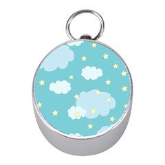 Stellar Cloud Blue Sky Star Mini Silver Compasses