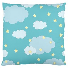 Stellar Cloud Blue Sky Star Standard Flano Cushion Case (two Sides) by Mariart